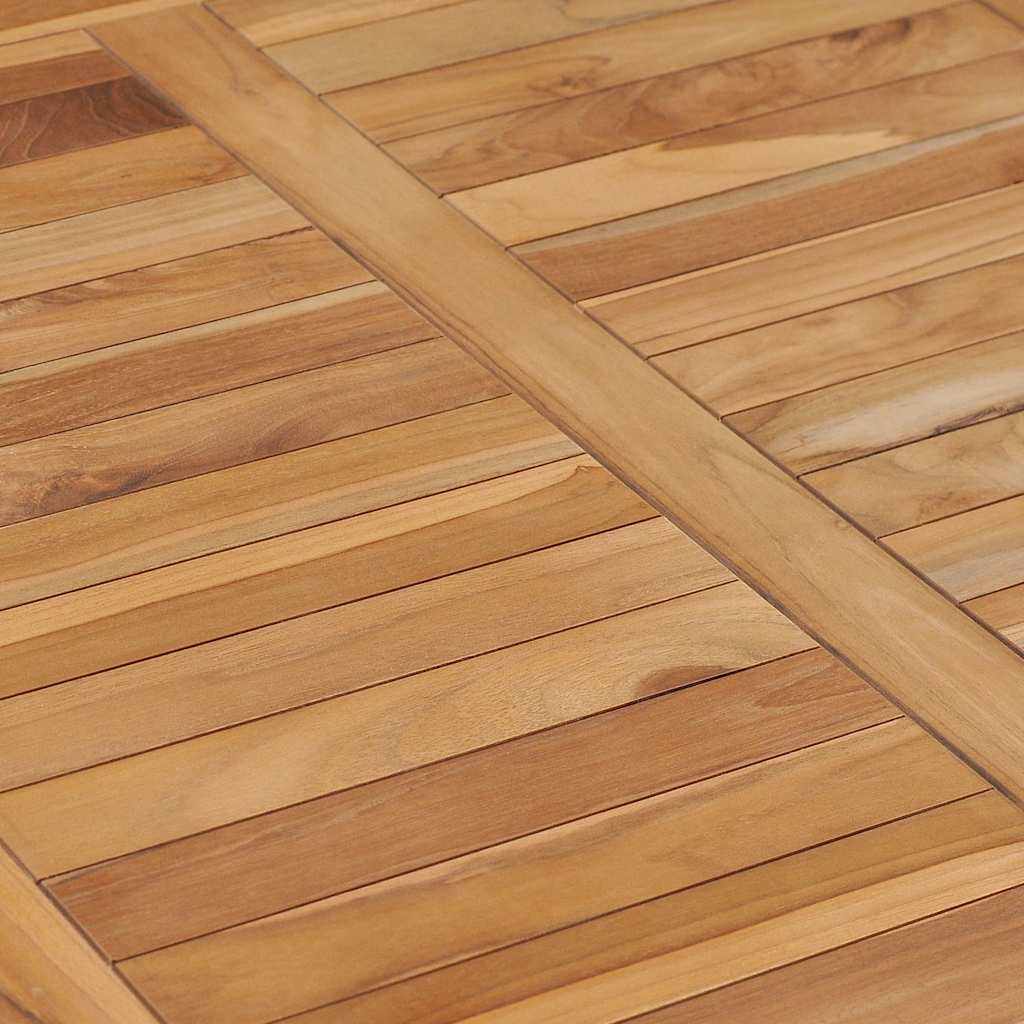 Table à manger de jardin 110x65x80 cm en bois de teck massif