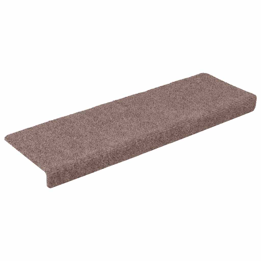 Stufenmatten Selbstklebend 15 Stk. 65x21x4 cm Hellbraun Rechteckiger Rand