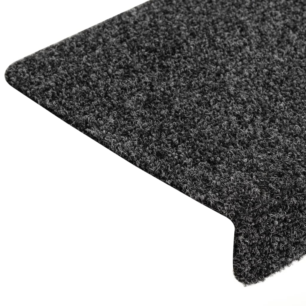 Stufenmatten Selbstklebend 15 Stk. 65x21x4 cm Dunkelgrau Rechteckiger Rand