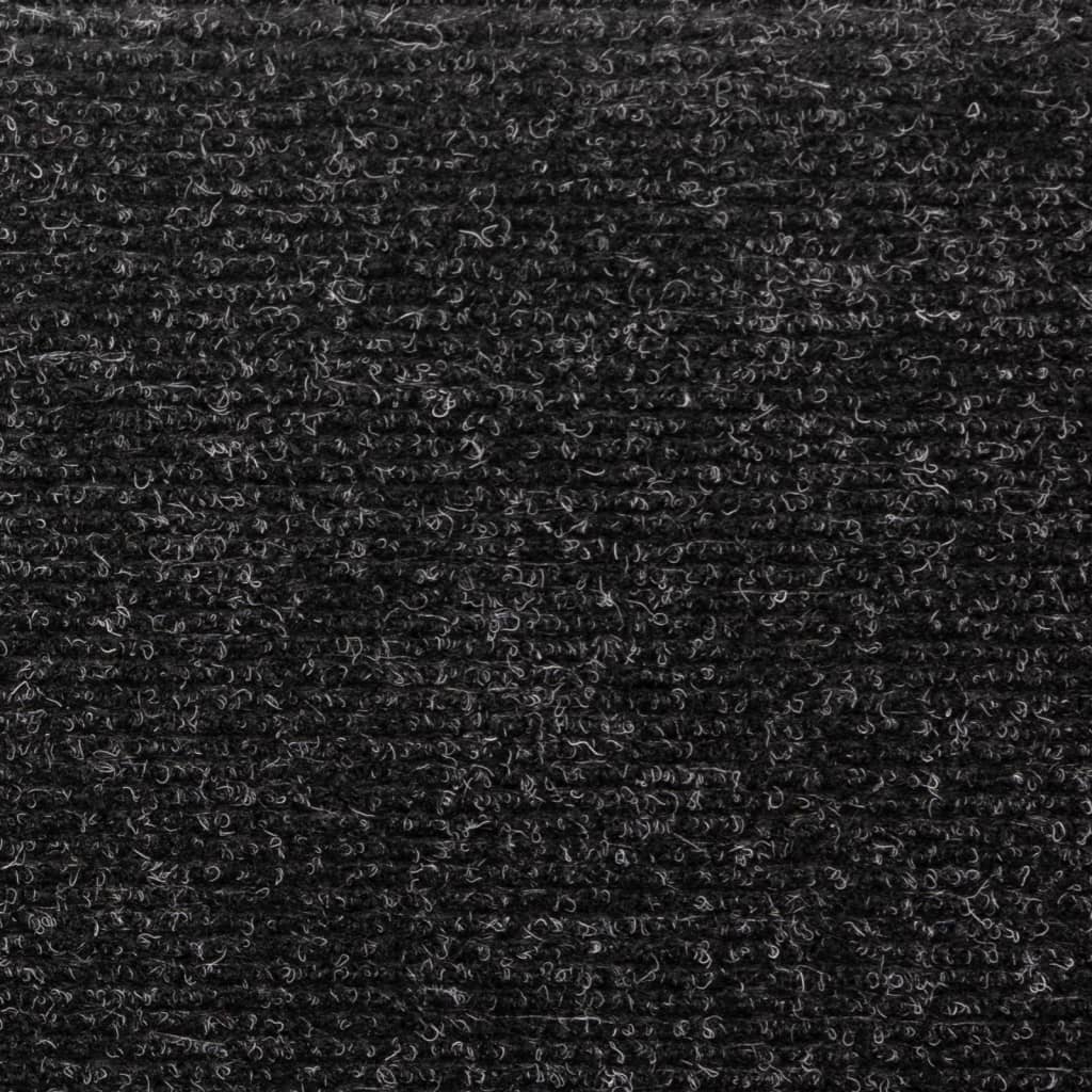 Stufenmatten Selbstklebend 15 Stk. 65x21x4 cm Schwarz Rechteckiger Rand
