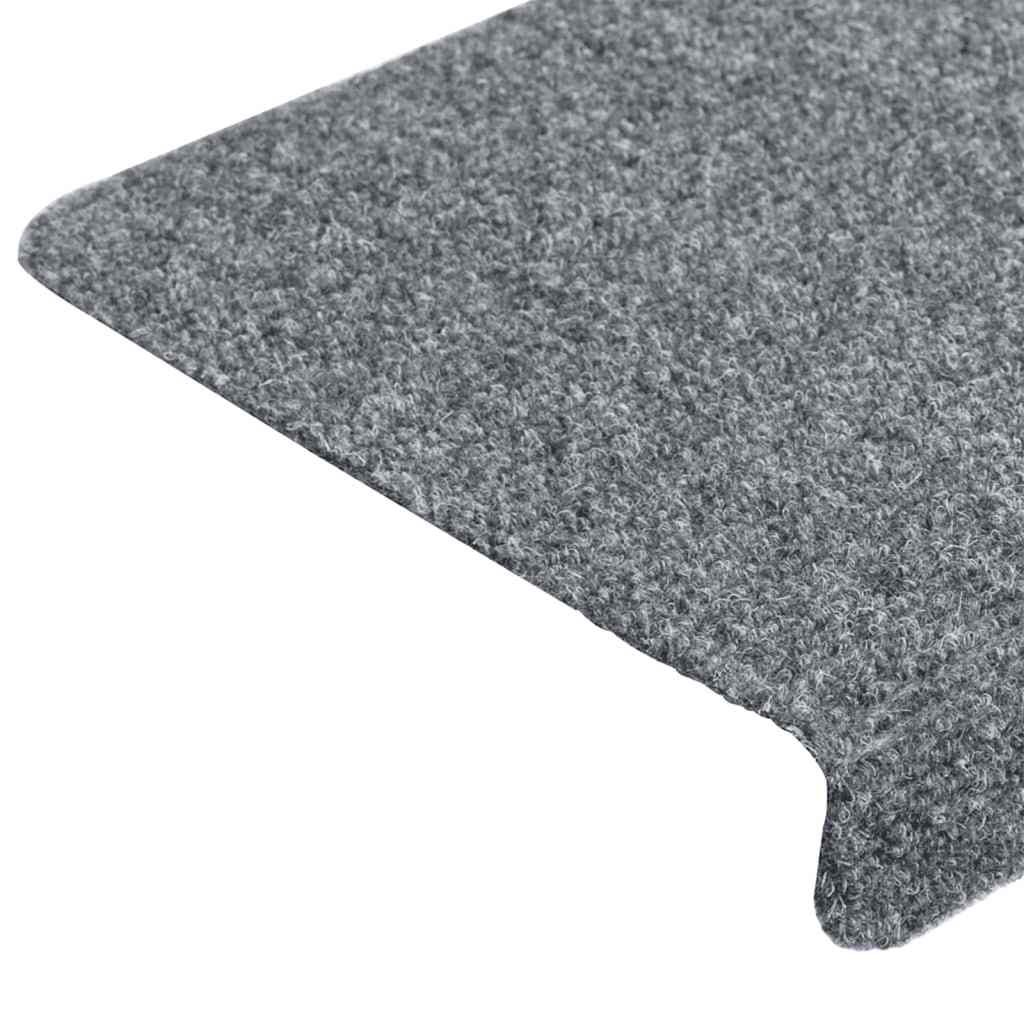Stufenmatten Selbstklebend 15 Stk. 65x21x4 cm Hellgrau Rechteckiger Rand