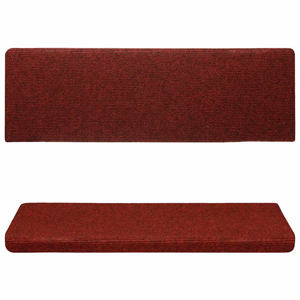 Stufenmatten Selbstklebend 15 Stk. 65x21x4 cm Bordeauxrot