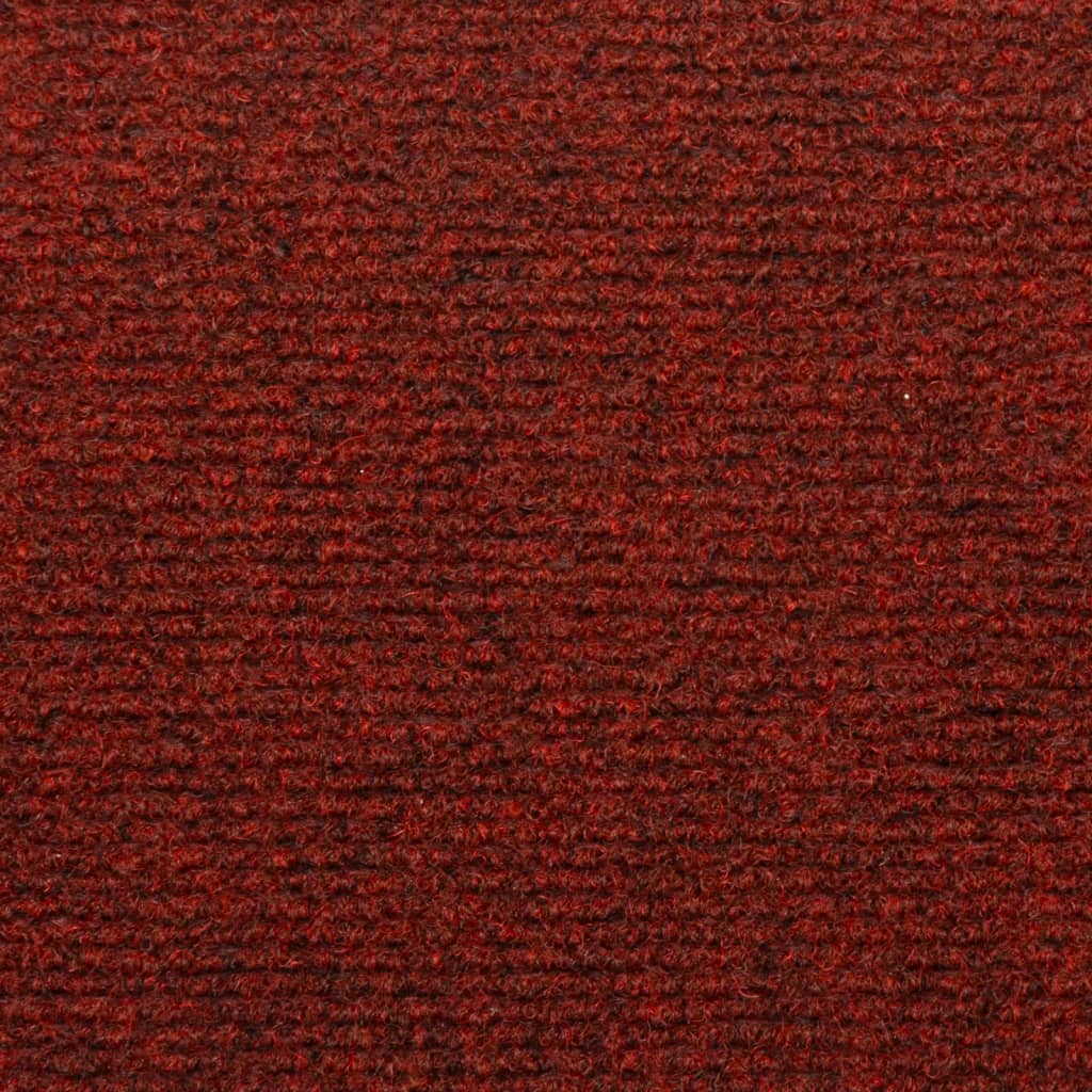 Treppenmatten 15 Stk. Nadelvlies 65x21x4 cm Rot