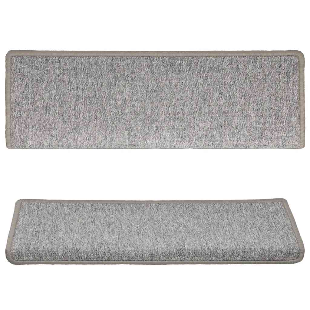 Stufenmatten 15 Stk. 65x21x4 cm Hellgrau Rechteckiger Rand
