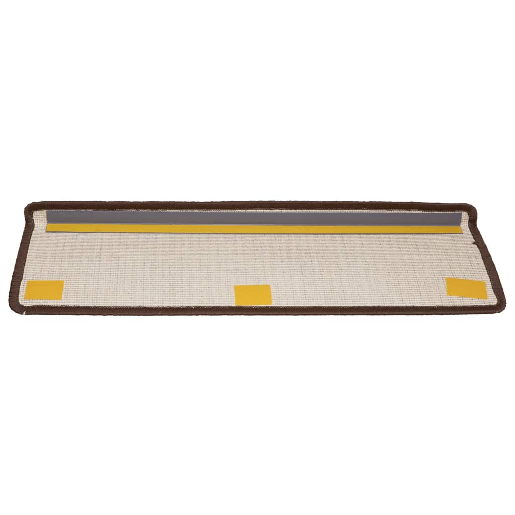 Teppich-Treppenstufen 15 Stk. 65x21x4 cm Braun