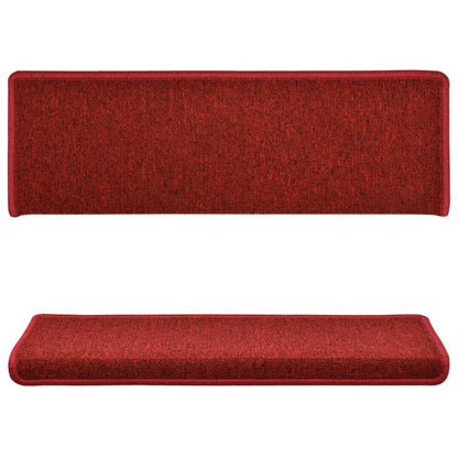 Stufenmatten 15 Stk. 65x21x4 cm Rot Rechteckiger Rand