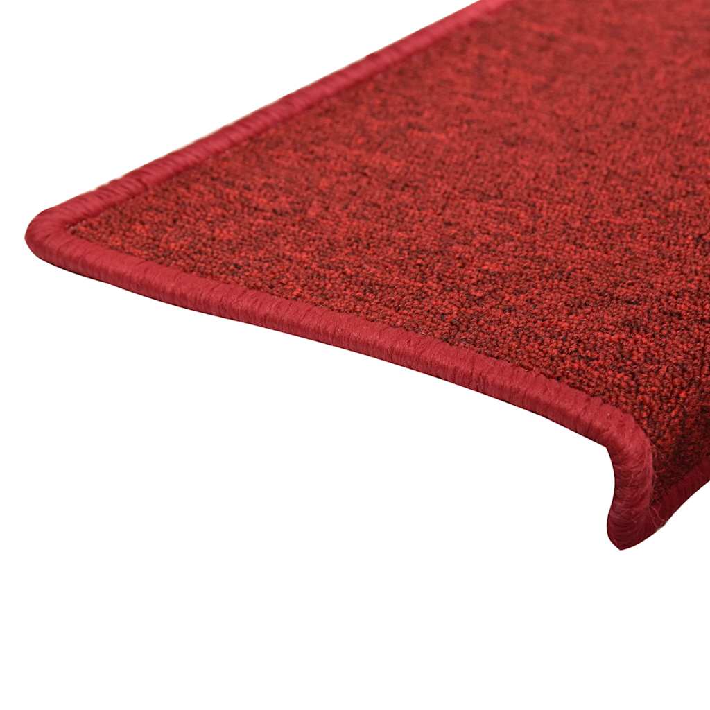 Stufenmatten 15 Stk. 65x21x4 cm Rot Rechteckiger Rand