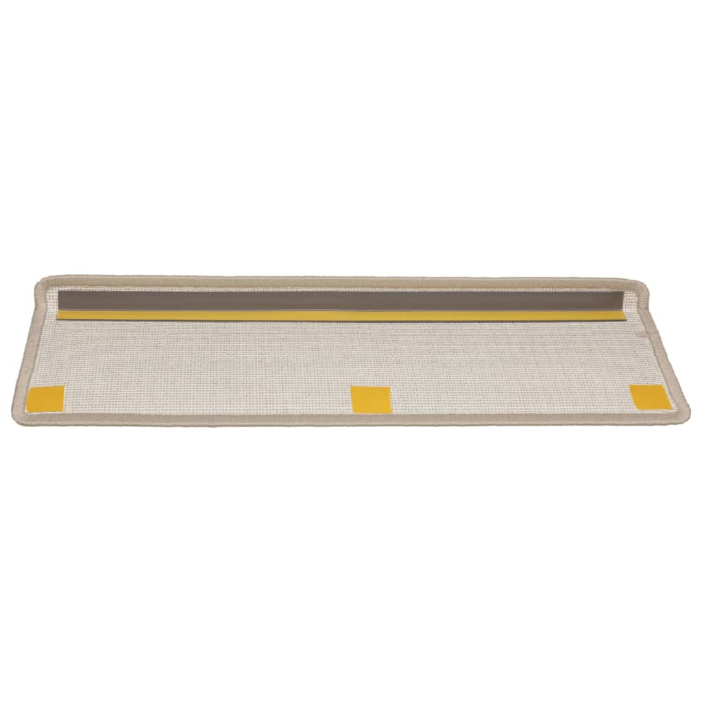 Stufenmatten 15 Stk. 65x21x4 cm Taupe Rechteckiger Rand