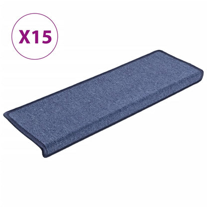 Stufenmatten 15 Stk. 65x21x4 cm Blau Rechteckiger Rand