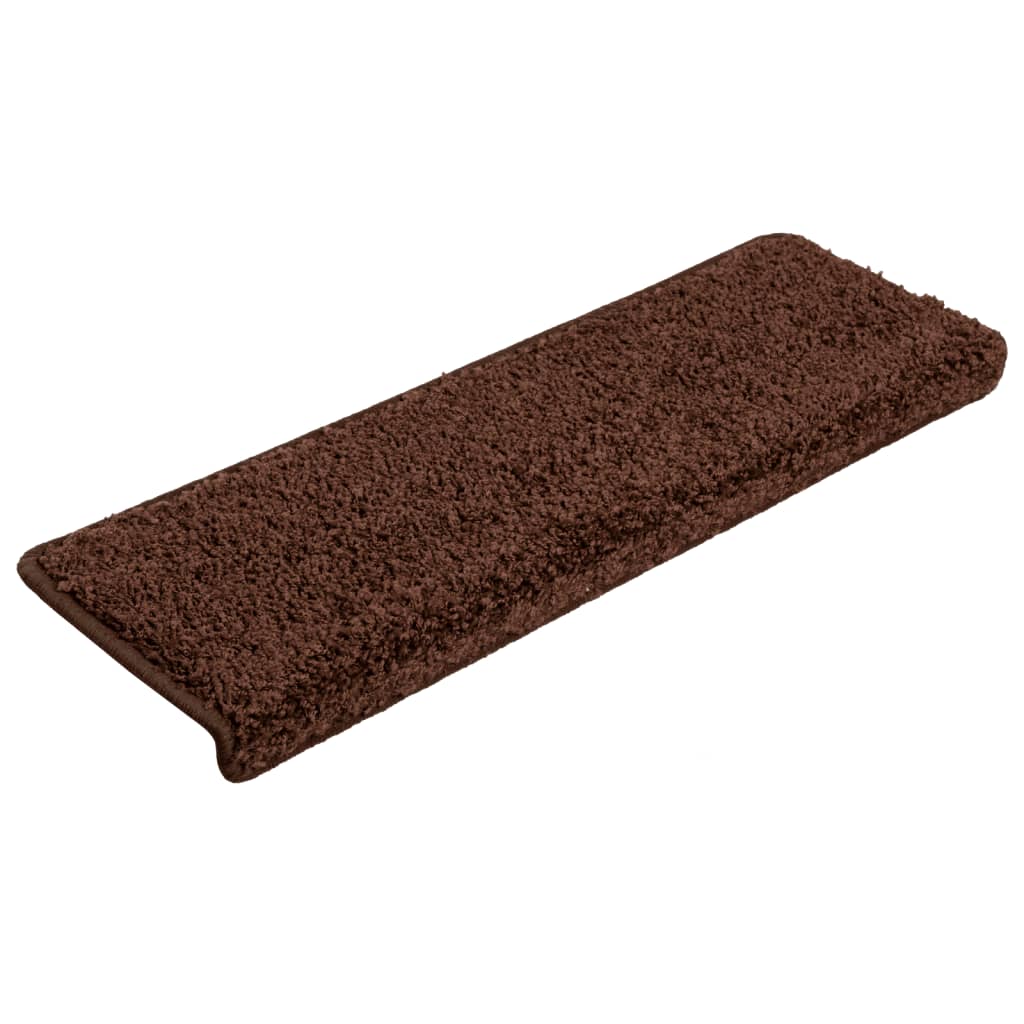 Stufenmatten 15 Stk. 65x21x4 cm Braun Rechteckiger Rand
