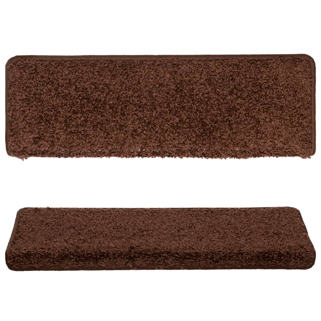 Stufenmatten 15 Stk. 65x21x4 cm Braun Rechteckiger Rand