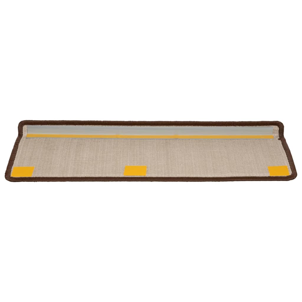 Stufenmatten 15 Stk. 65x21x4 cm Braun Rechteckiger Rand