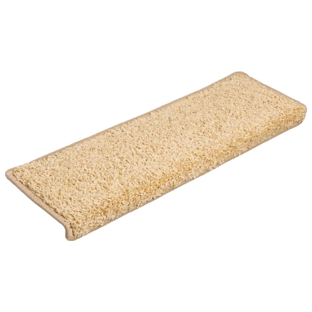 Stufenmatten 15 Stk. 65x21x4 cm Creme Rechteckiger Rand