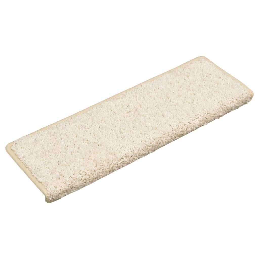 Stufenmatten 15 Stk. 65x21x4 cm Weiß Rechteckiger Rand