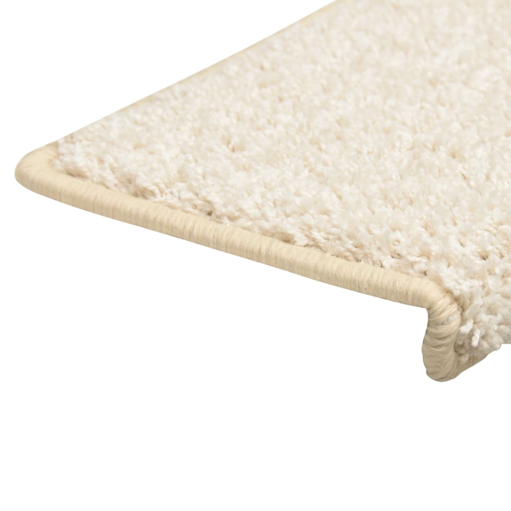 Stufenmatten 15 Stk. 65x21x4 cm Weiß Rechteckiger Rand