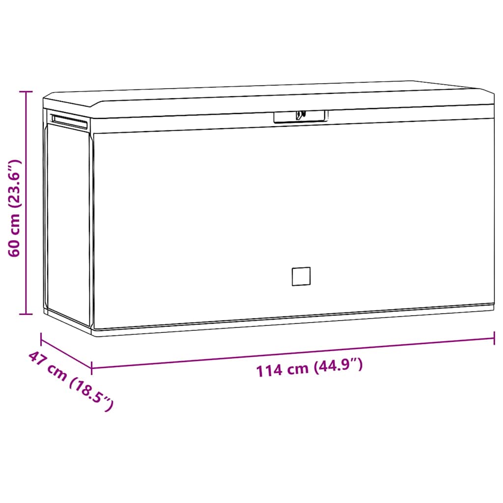 Gartenbox Braun 114x47x60 cm