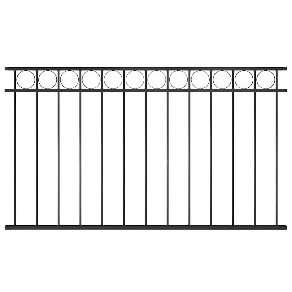 Zaunelement ASSEN Stahl 163x80 cm Schwarz