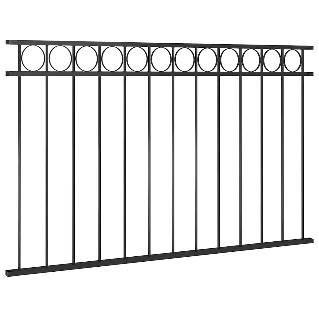Zaunelement ASSEN Stahl 163x80 cm Schwarz