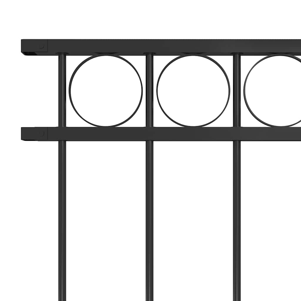 Zaunelement ASSEN Stahl 163x80 cm Schwarz