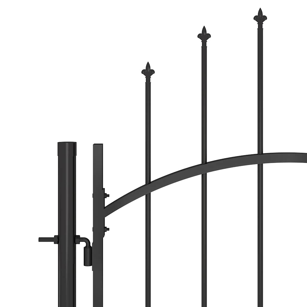 Gartentor Woerden Stahl 1x2 m Schwarz