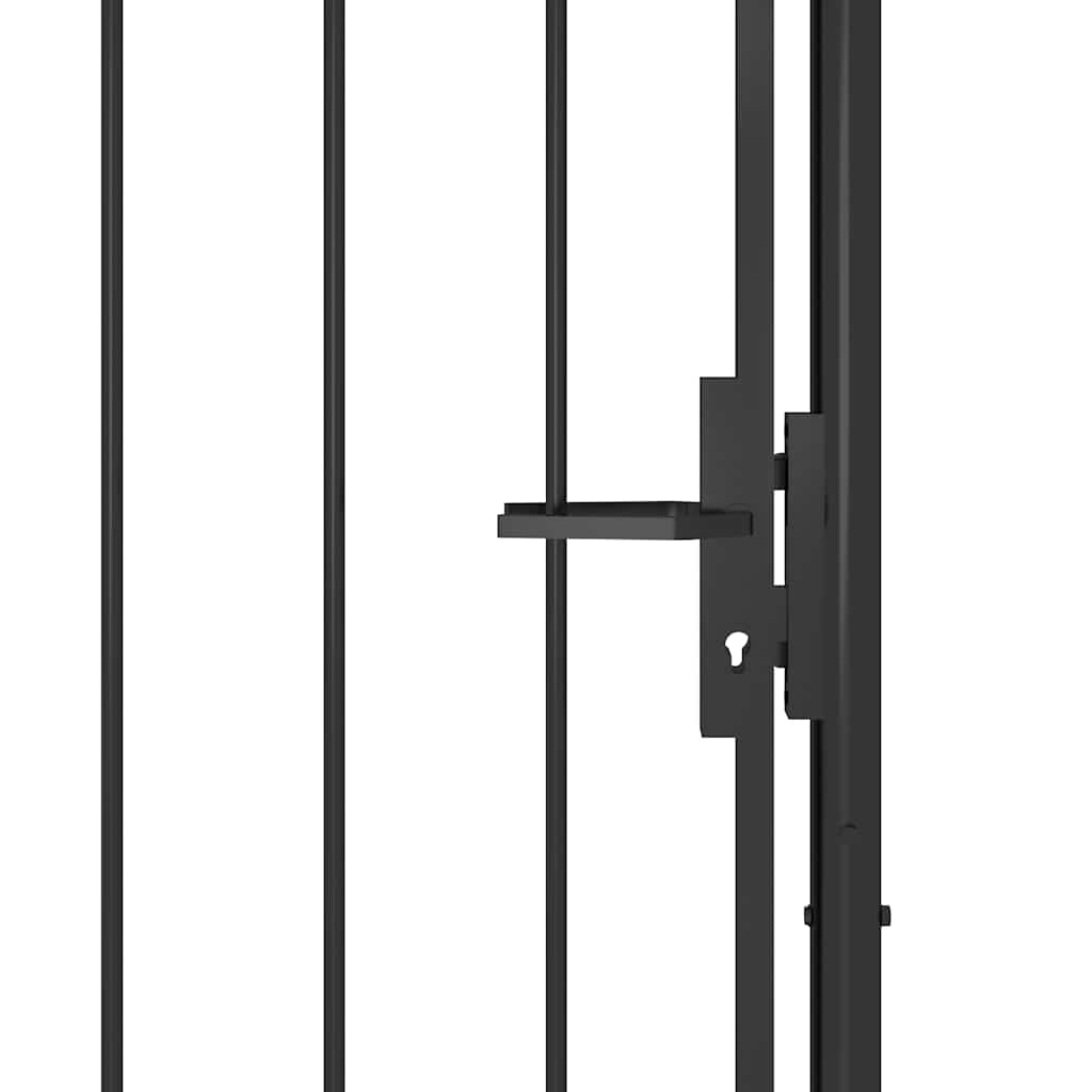 Gartentor Woerden Stahl 1x2 m Schwarz