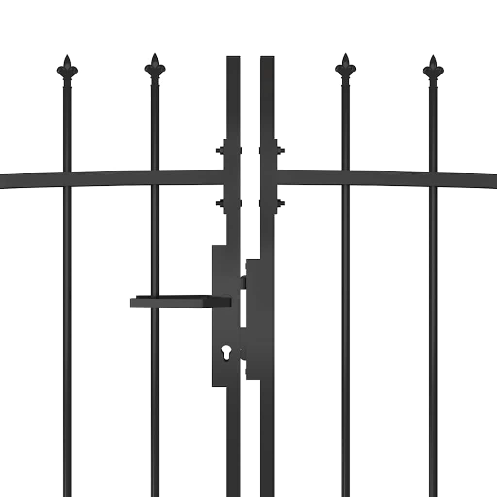 Gartentor Woerden mit Speerspitze 5x1,5 m Schwarz