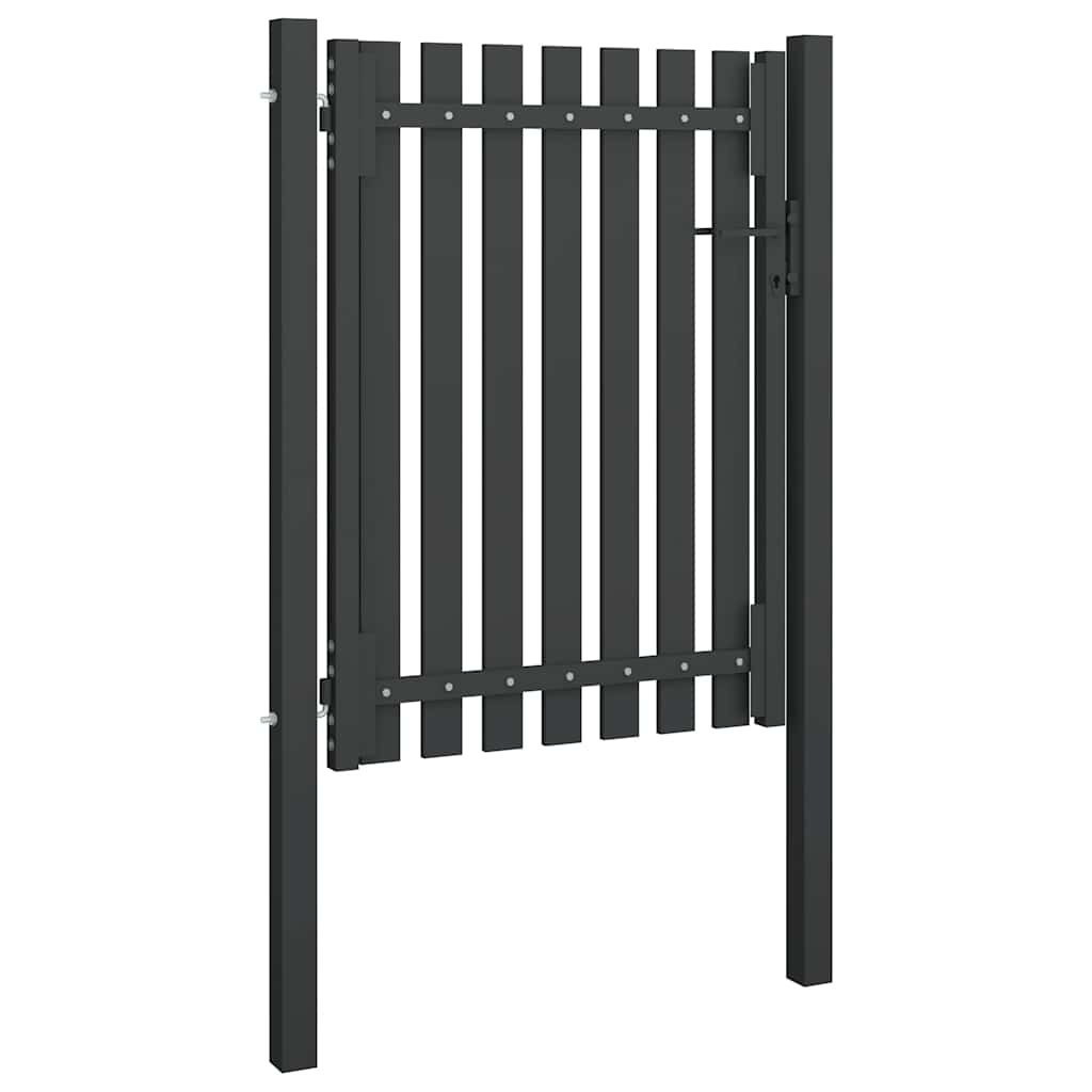 Gartentor aus Stahl 100 x 125 cm Anthrazit