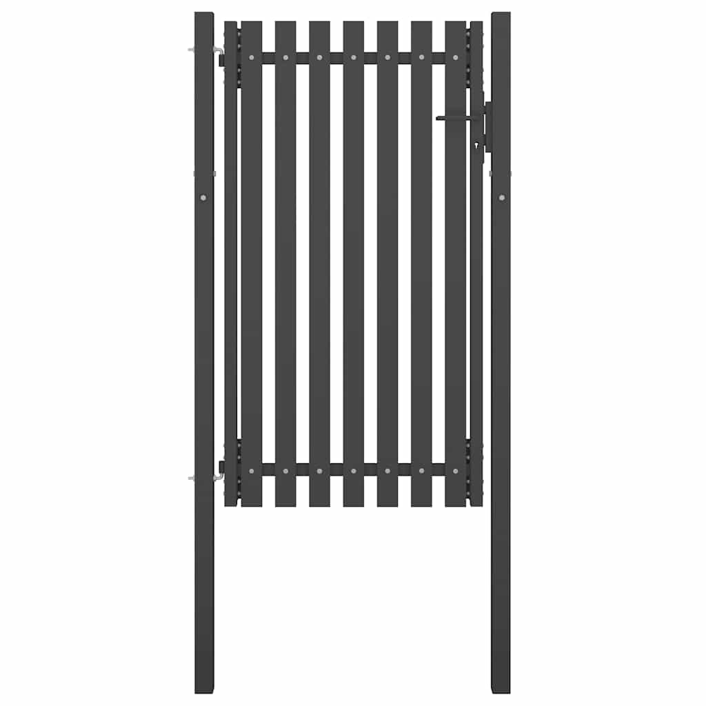 Gartentor aus Stahl 100 x 175 cm Anthrazit