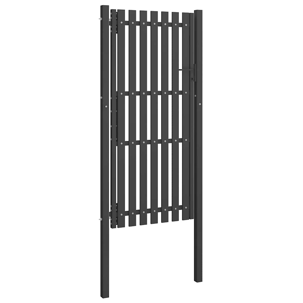 Gartentor aus Stahl 100 x 200 cm Anthrazit