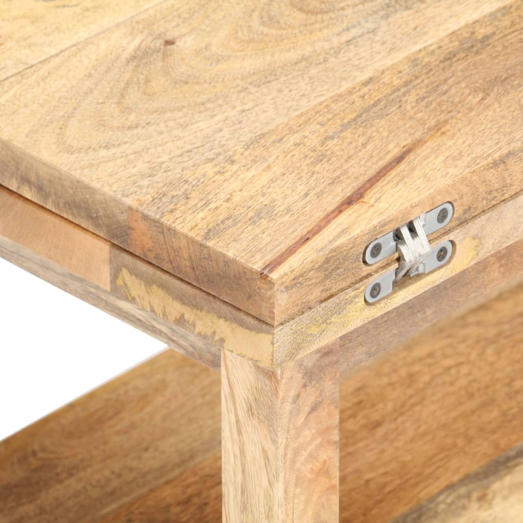 Ausziehbarer Couchtisch 90x(45-90)x45 cm Massivholz Mango