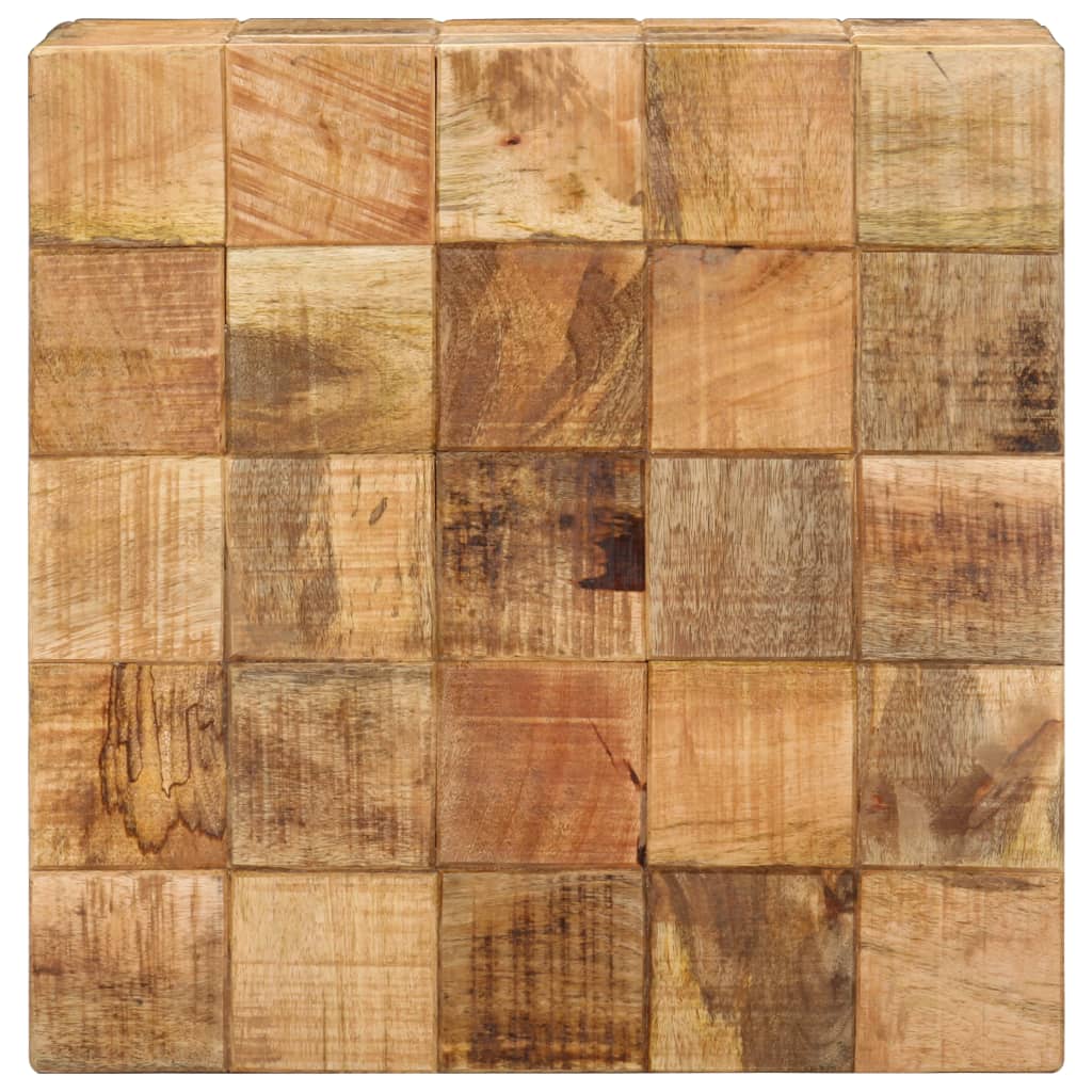 Coffee tables 2 pcs. in block design Rough solid mango wood