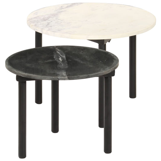 Couchtische 2 Stk. Schwarz und Weiß