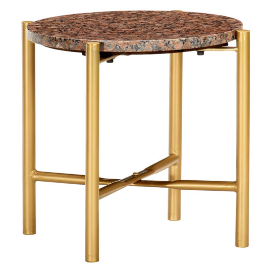Couchtisch Braun 40×40×40 cm Echtstein in Marmoroptik