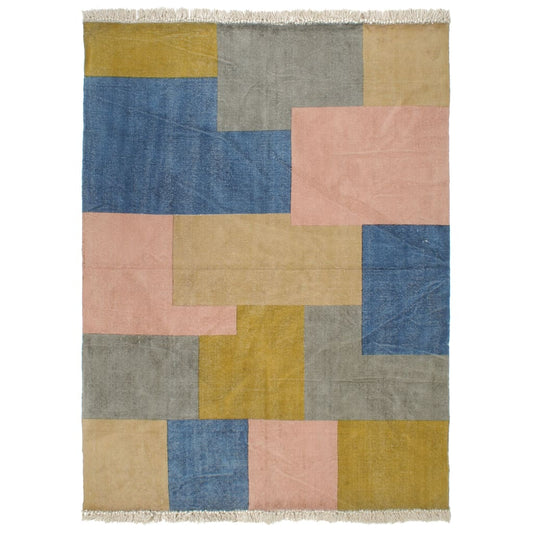 Kelim-Teppich Handgewebt Baumwolle 120×180 cm Bedruckt