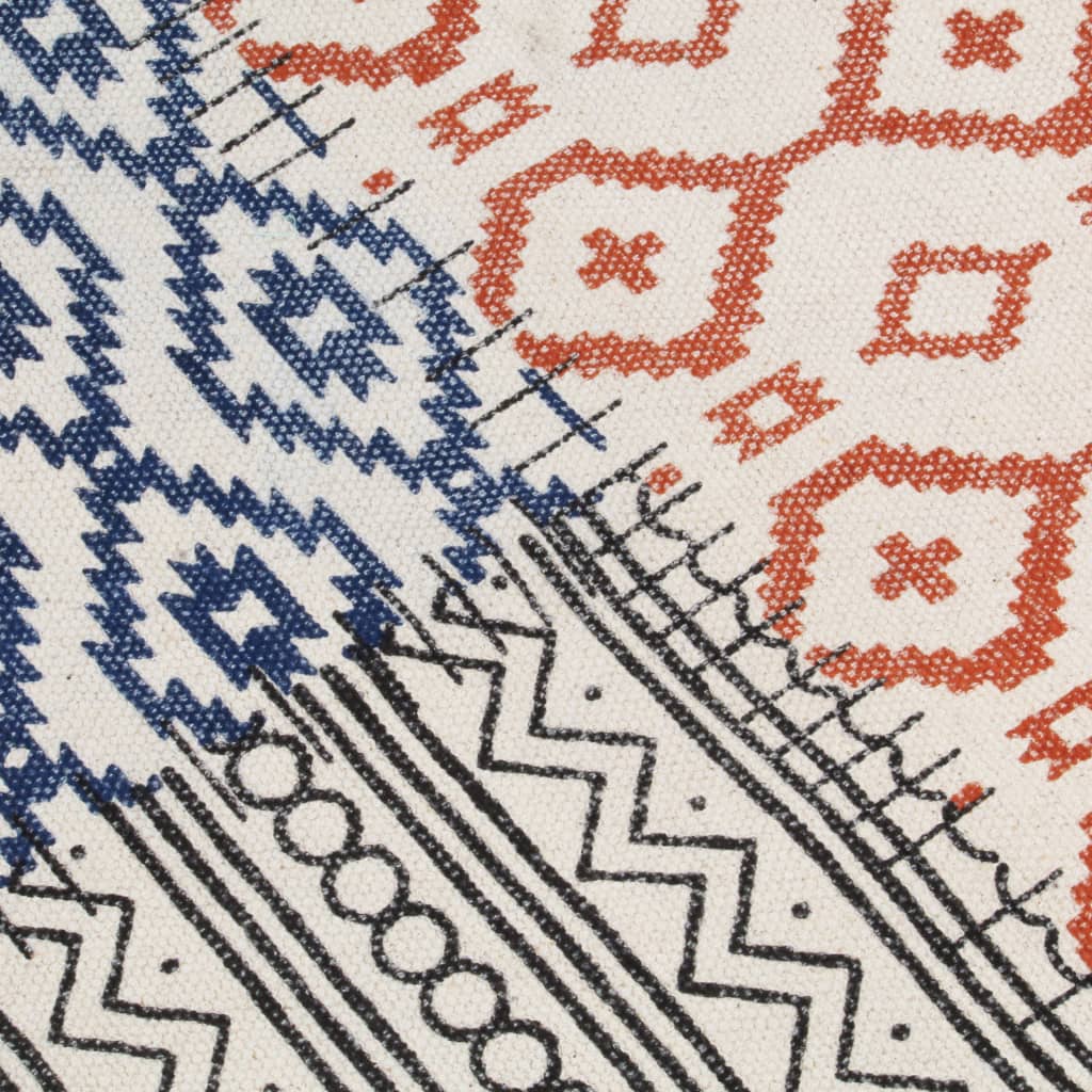Kelim-Teppich Handgewebt Baumwolle 200×290 cm Bedruckt