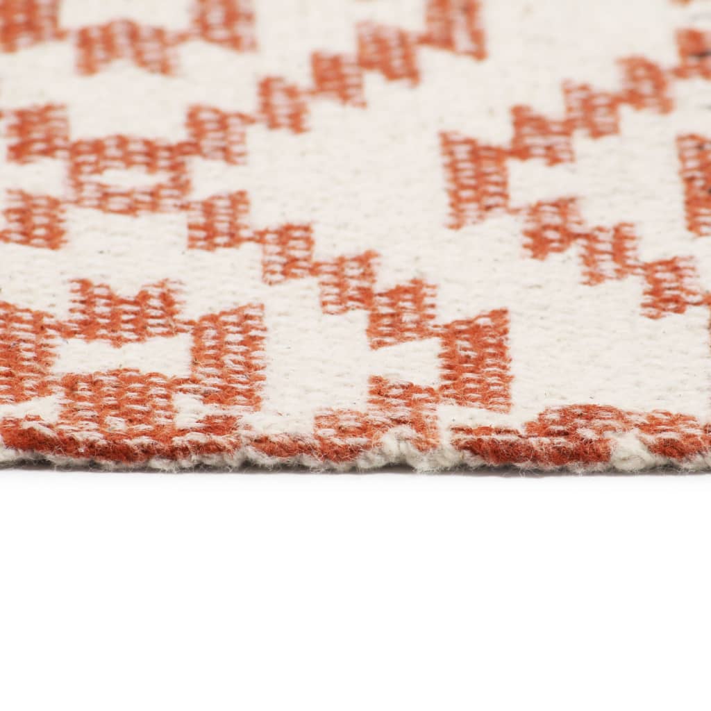 Kelim-Teppich Handgewebt Baumwolle 200×290 cm Bedruckt