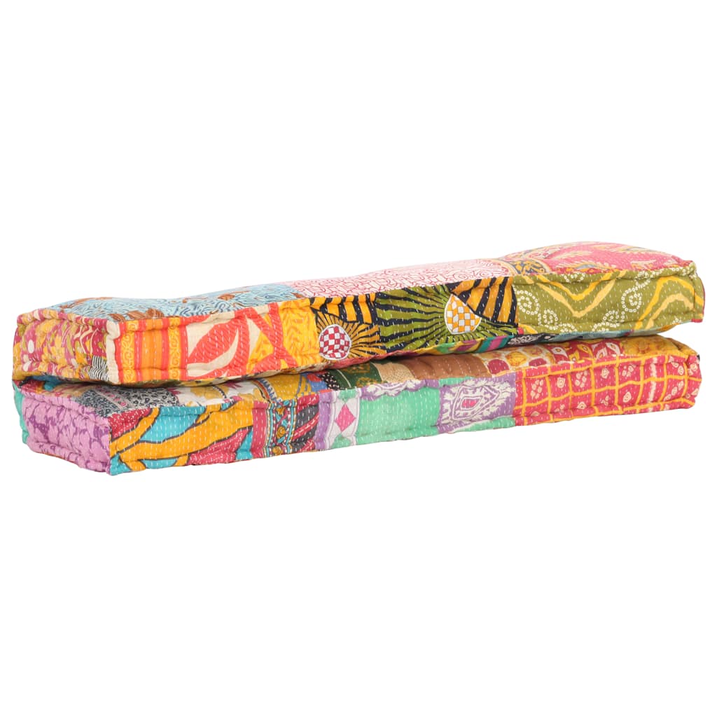 Palettensofa-Auflage Mehrfarbig Stoff Patchwork