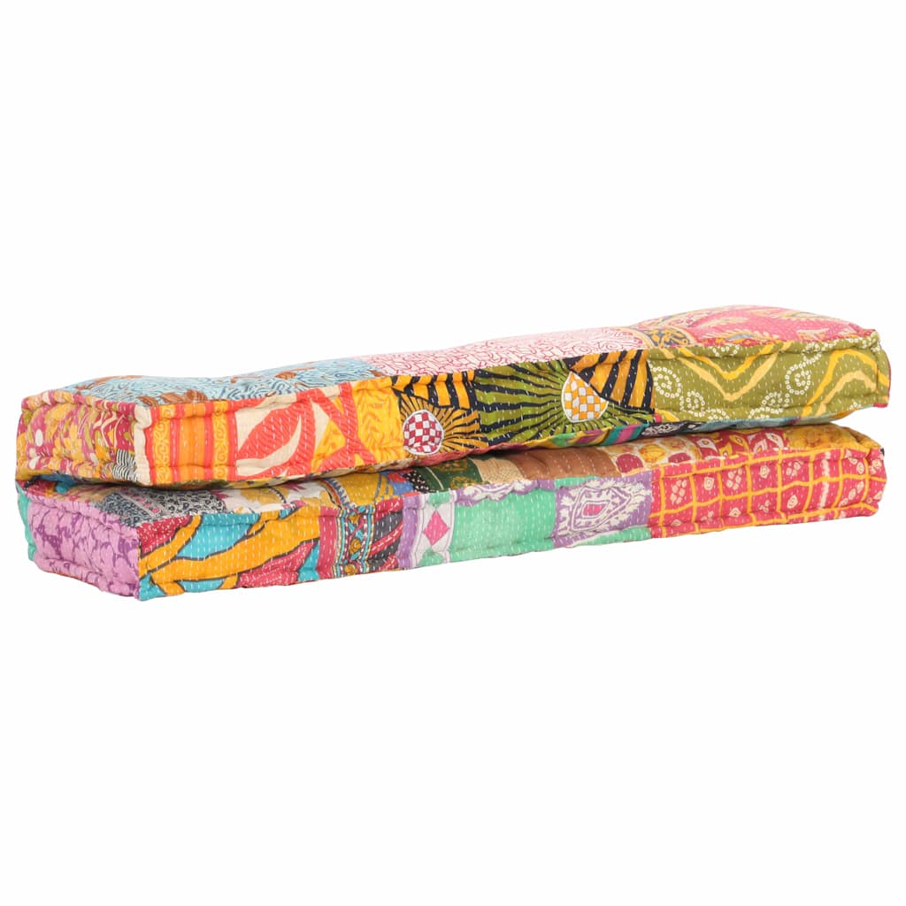 Palettensofa-Auflage Mehrfarbig Stoff Patchwork