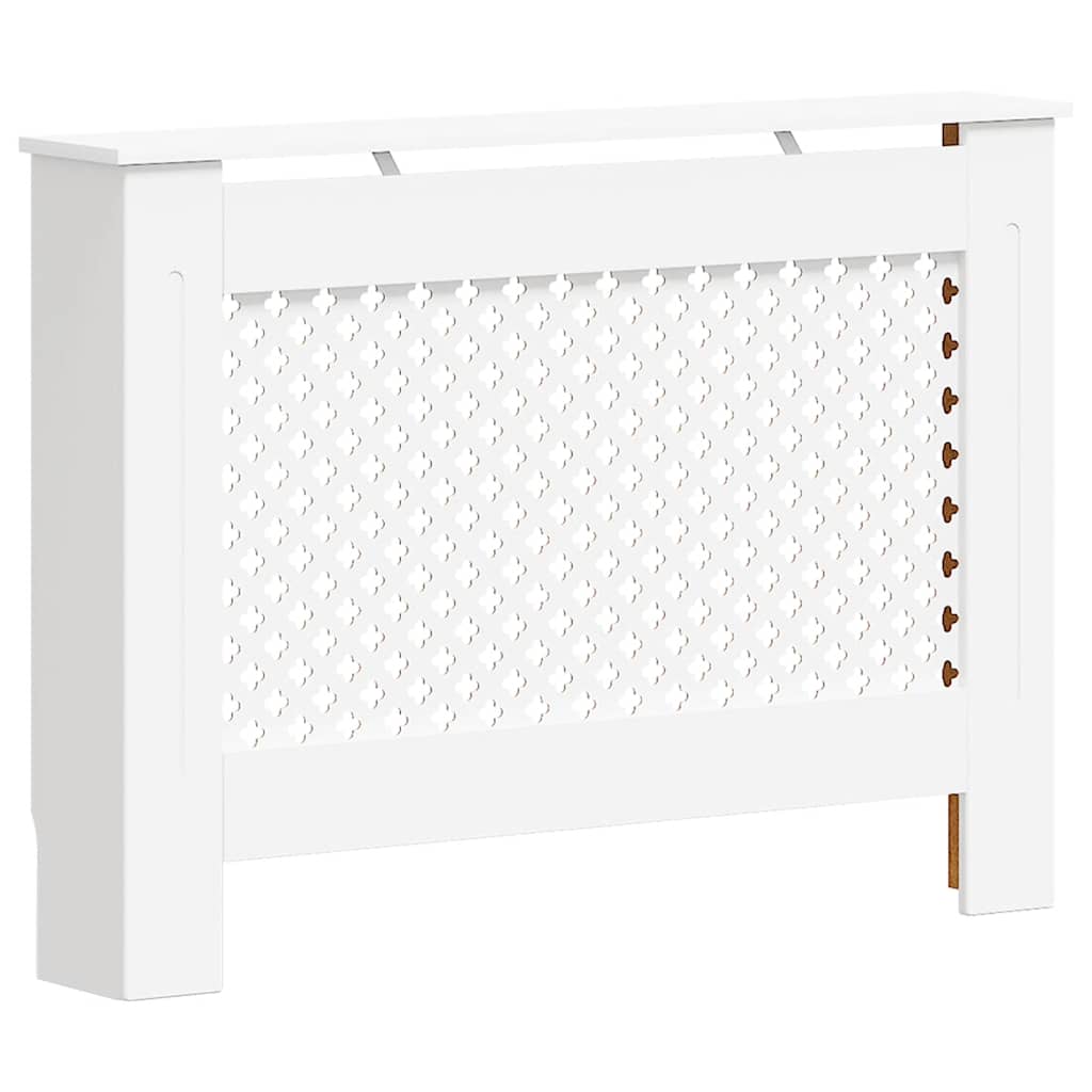 Heizkörperverkleidungen 2 Stk. Weiß 112×19×81,5 cm MDF