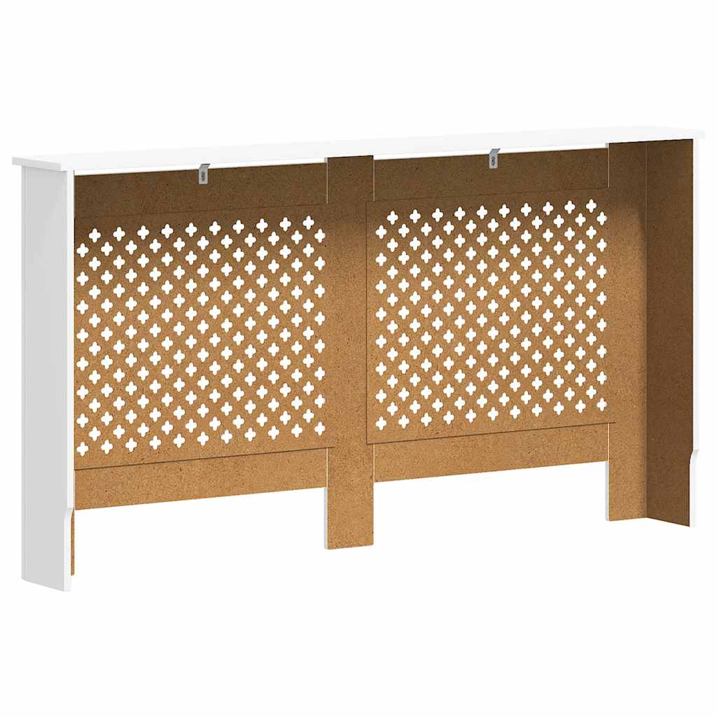 Heizkörperverkleidungen 2 Stk. Weiß 152 x 19 x 81,5 cm MDF