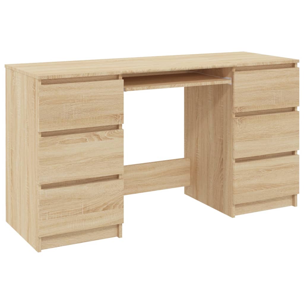 Bureau chêne Sonoma 140x50x77 cm matière bois