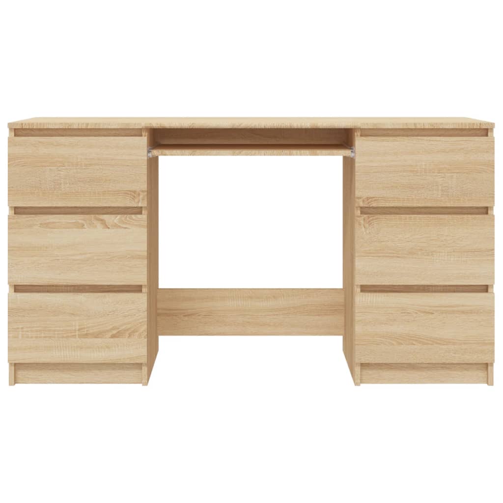 Bureau chêne Sonoma 140x50x77 cm matière bois