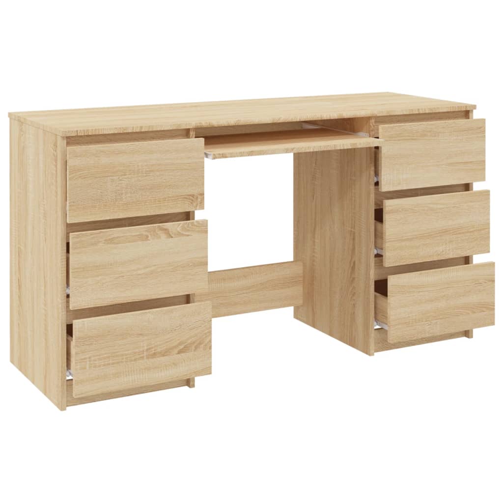 Bureau chêne Sonoma 140x50x77 cm matière bois