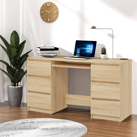 Bureau chêne Sonoma 140x50x77 cm matière bois