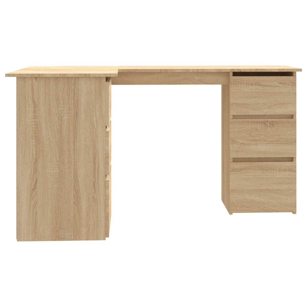 Bureau d'angle chêne Sonoma 145x100x76 cm matière bois