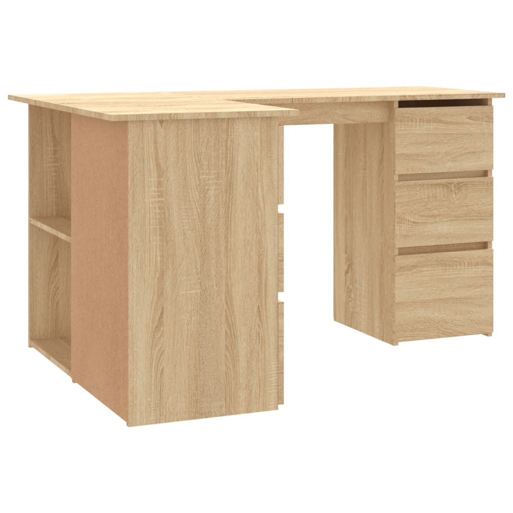 Bureau d'angle chêne Sonoma 145x100x76 cm matière bois