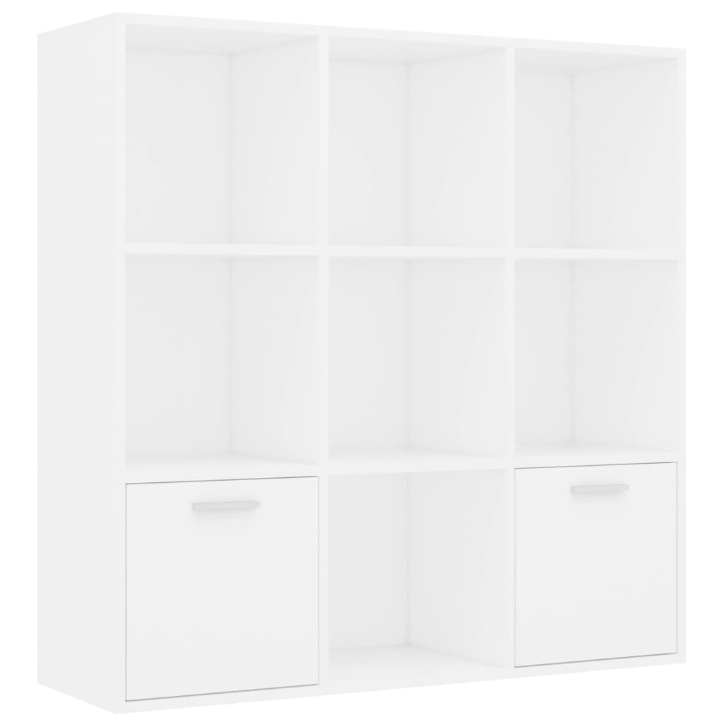 Bibliothèque blanche 98x30x98 cm matière bois