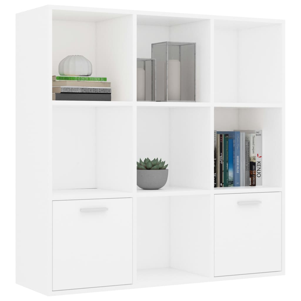 Bibliothèque blanche 98x30x98 cm matière bois