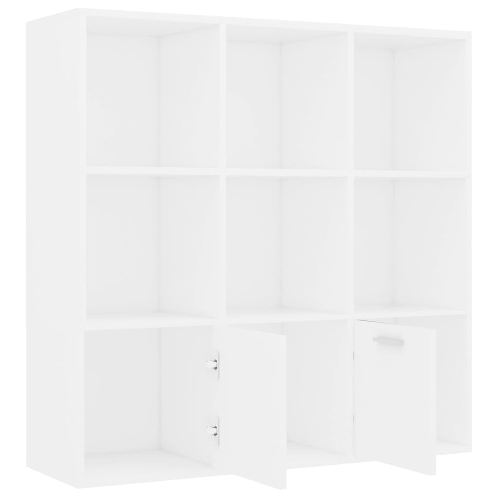 Bibliothèque blanche 98x30x98 cm matière bois