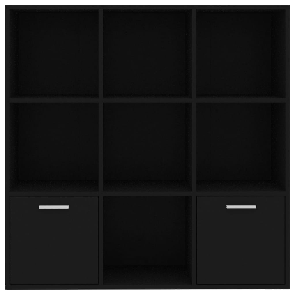 Bookshelf Black 98x30x98 cm Wood Material